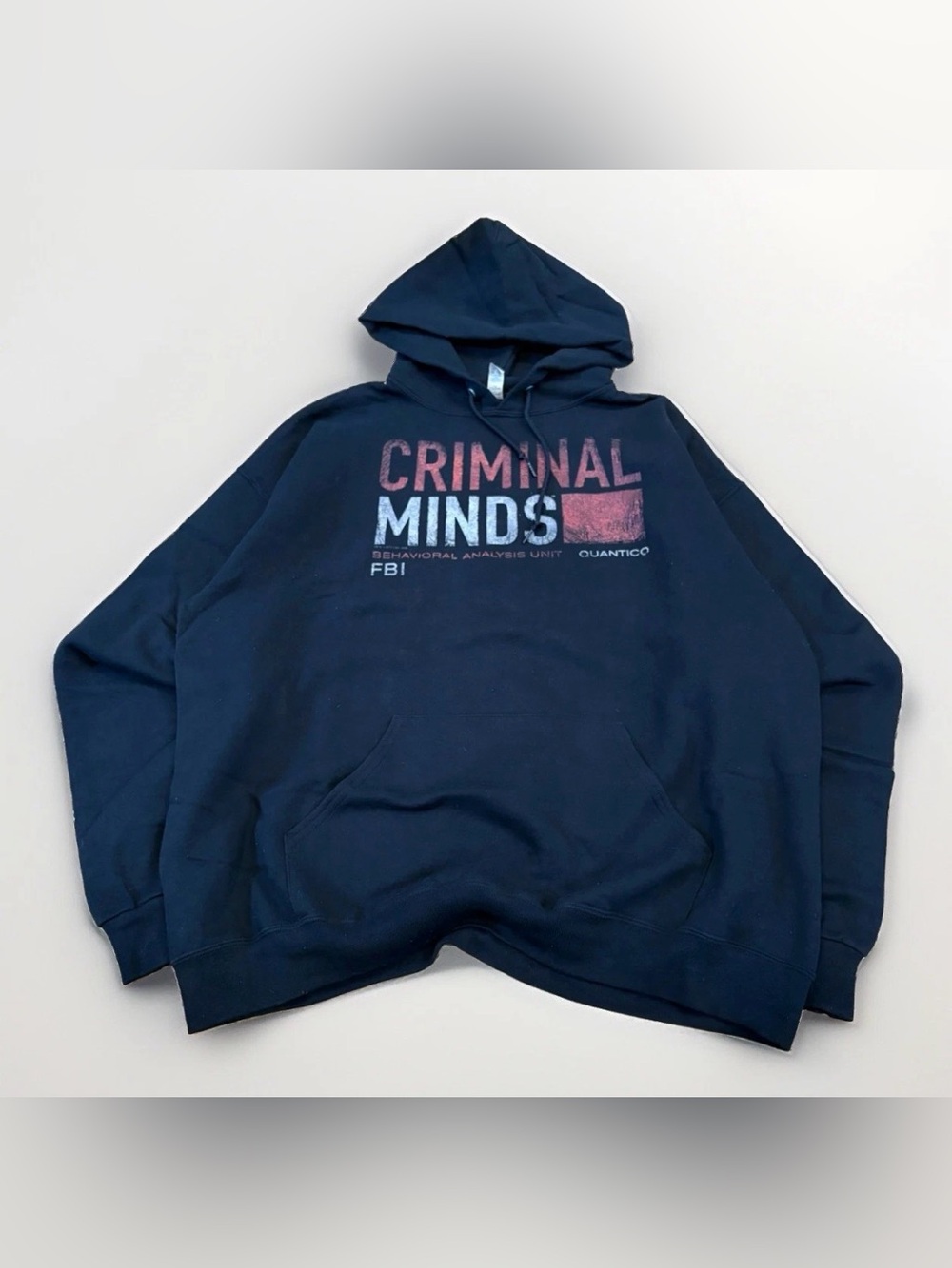 Criminal Minds Hoodie Quantico Size XL CBS TV Tee True Crime 2017 Black